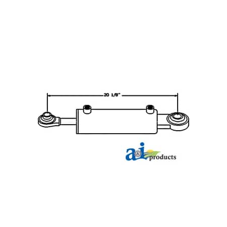 A & I Products Hydraulic Top Link Cylinder (Cat I Rod/Cat II Base) (3" Bore) 24" x3.5" x3.5" A-TLH003
